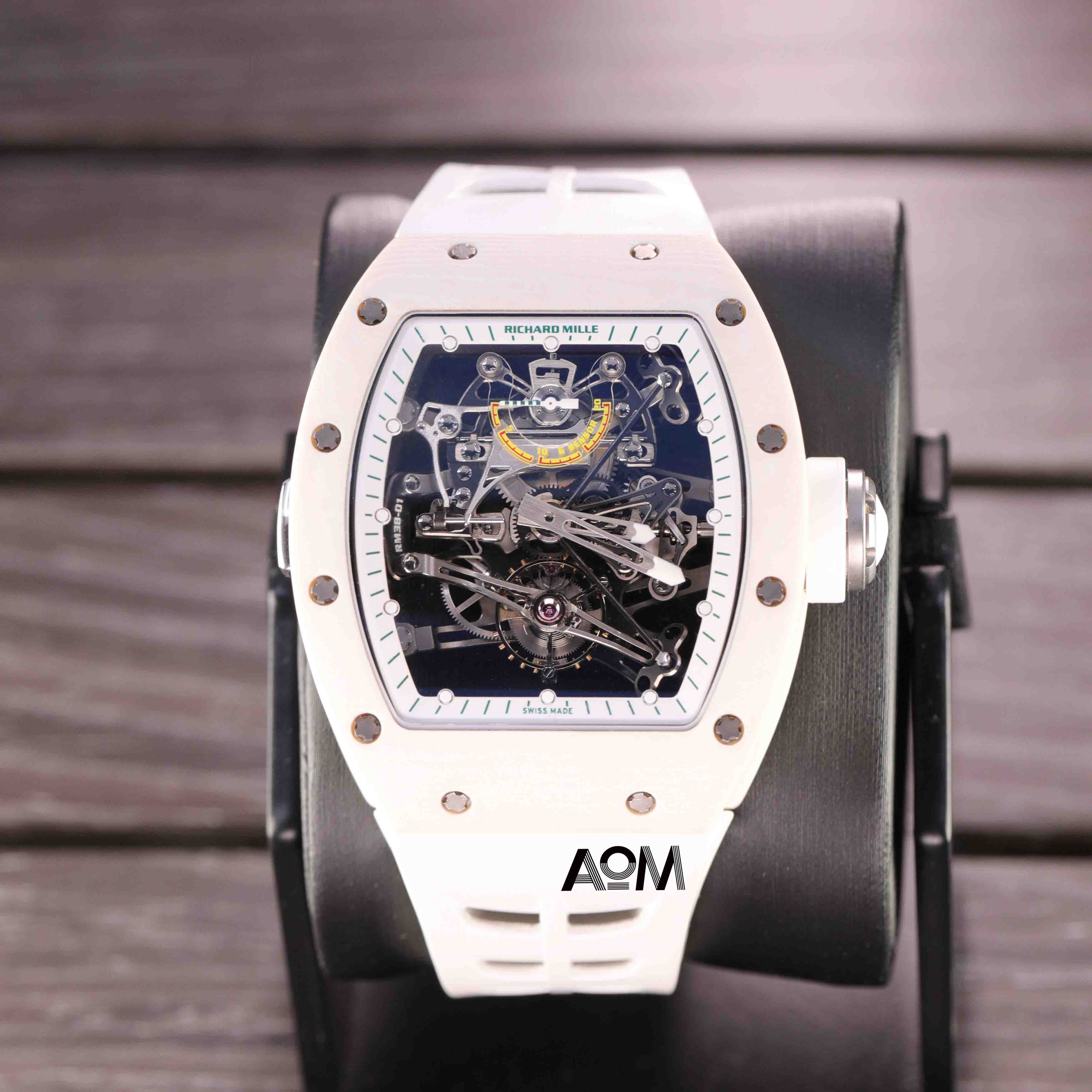 RM38-01 부바왓슨 화이트 세라믹 카본 TPT - AOM Luxury Watch