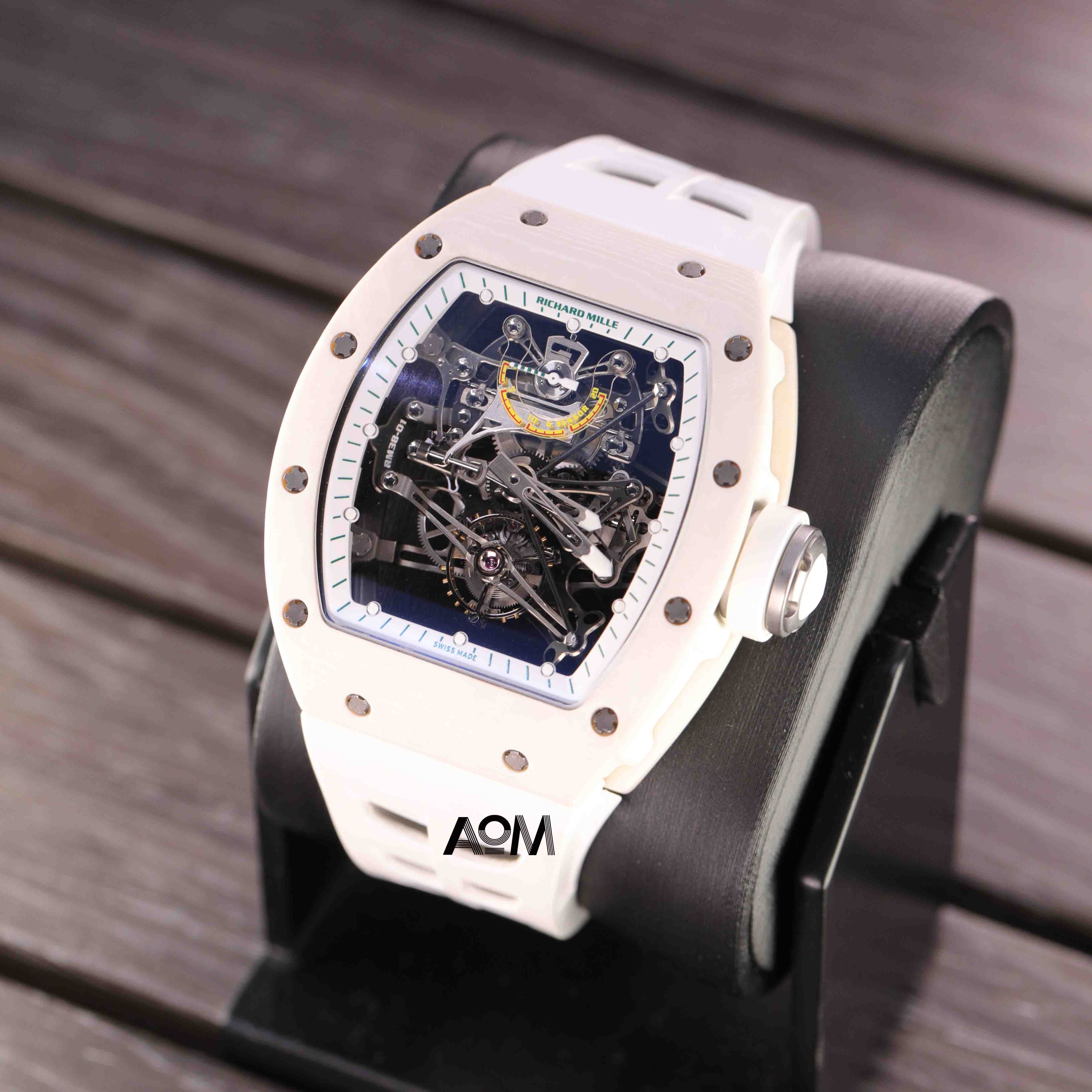 RM38-01 부바왓슨 화이트 세라믹 카본 TPT - AOM Luxury Watch